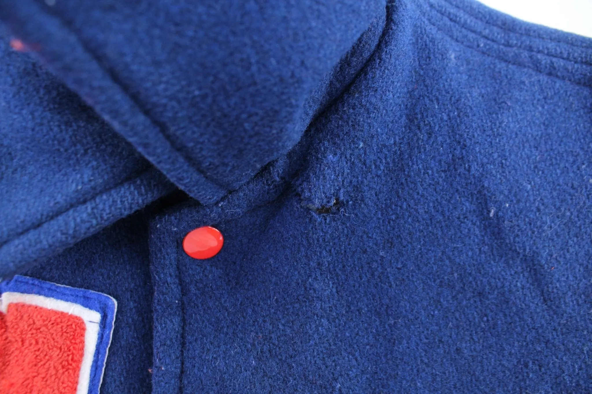 1982 Embroidered Red & Blue Varsity Jacket