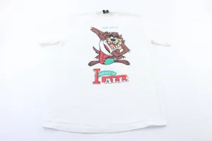 1996 Warner Bros Taz I Want It All Christmas T-Shirt