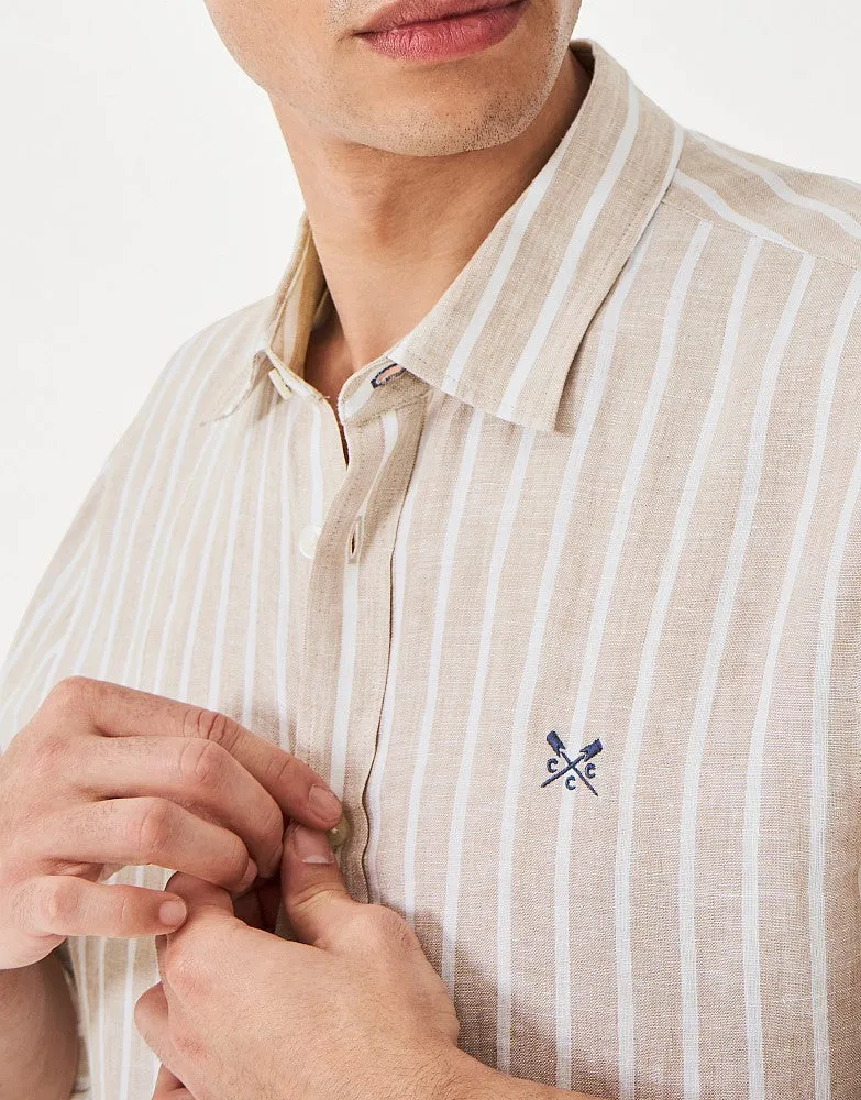 Crew Clothing Miles Stripe Linen Shirt