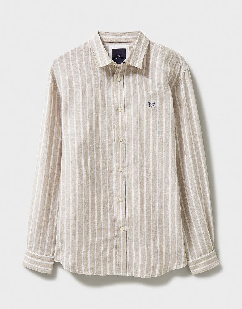 Crew Clothing Miles Stripe Linen Shirt