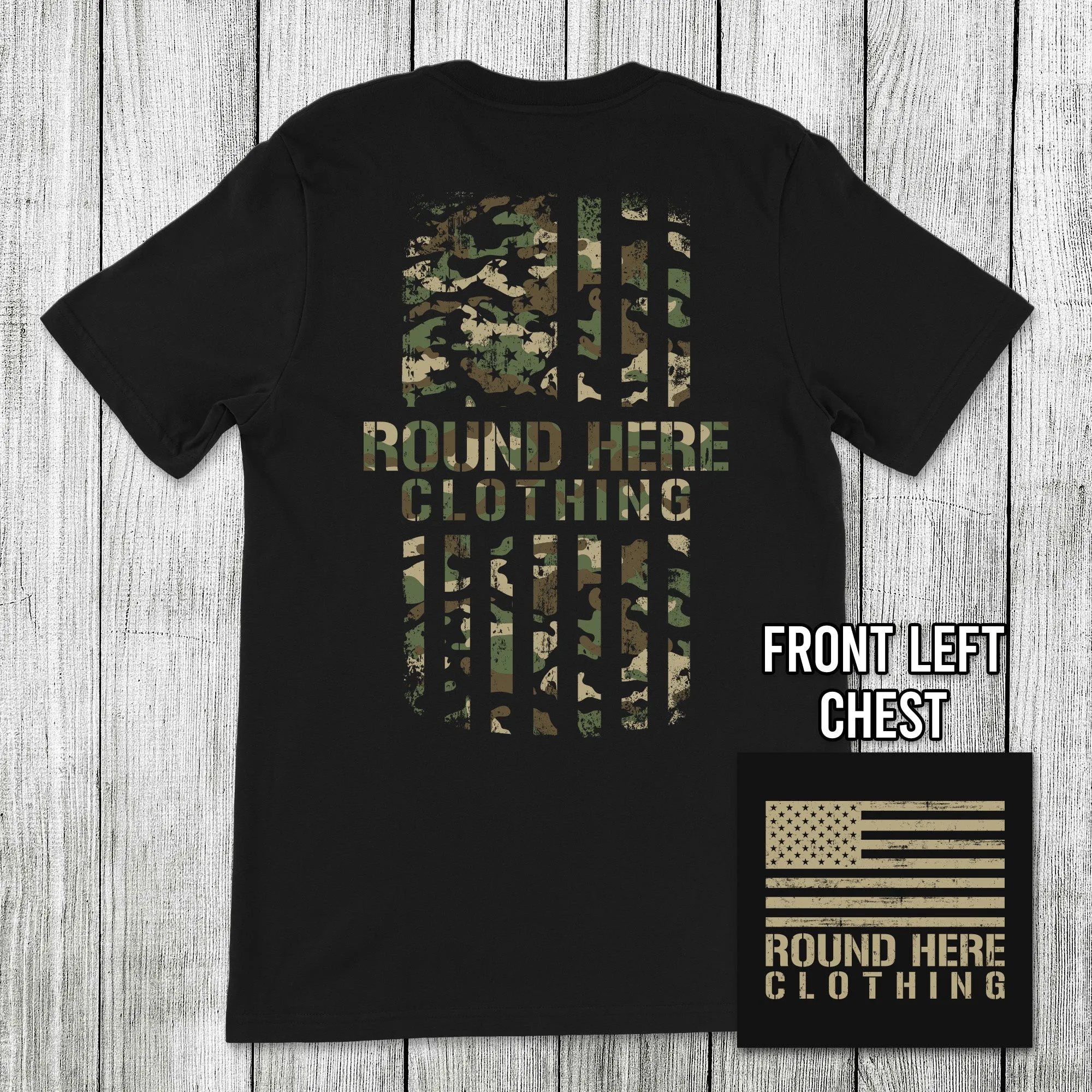 'Round Here Clothing Camo Flag